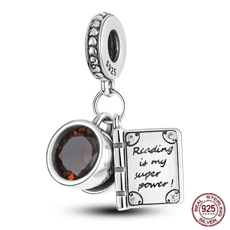 925 Silver Fashion Camera Coffee Cup Flower Charms Beads Fit 925 Original Bracelet DIY Birthday Jewelry Making for Women