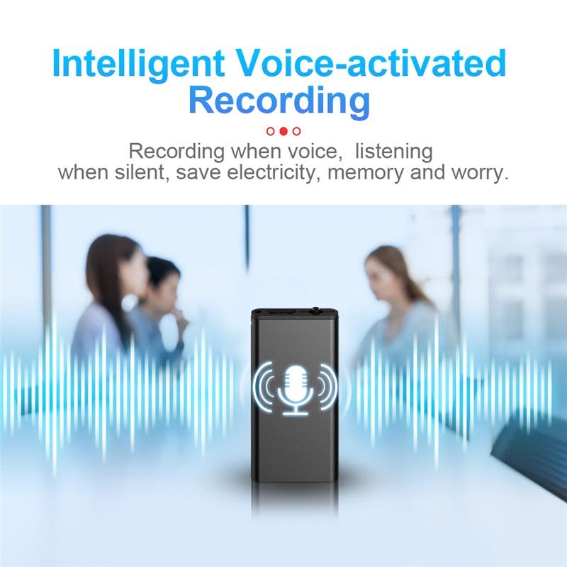 4-64GB Compact Digital Voice Recorder - Miniature Voice Portable Voice-Activated Recorder with Noise Reduction Function and MP3 Player