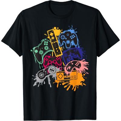 Figured Gamer Shirt Control All The Things Video Game Controller T-Shirt Funny Graphic Tshirt Novelty Tee