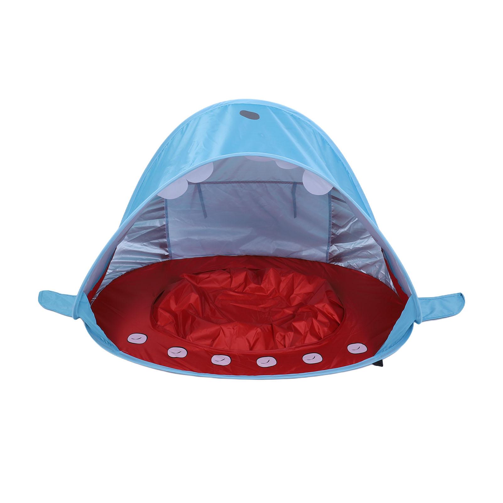 

Baby Beach Tent Whale Shaped UPF50 Sun Protection Pop Up Sun Shelter with Built in Pool Reinforced Frame Blue
