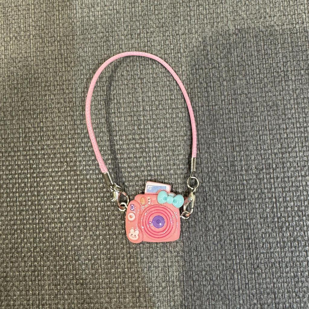 Dollhouse Mini Pendant Cartoon Camera Bow Knot Lanyard Accessory