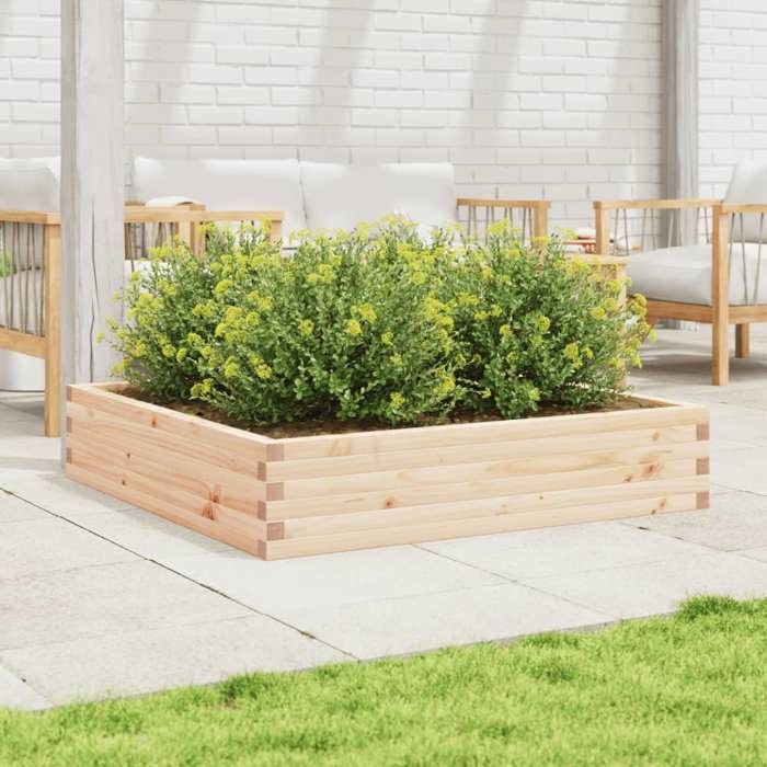 VidaXL Planter 110x110x23 Cm Solid Pine Wood, Outdoor Planter, Flower Box, Plant Box, Planter of 847213
