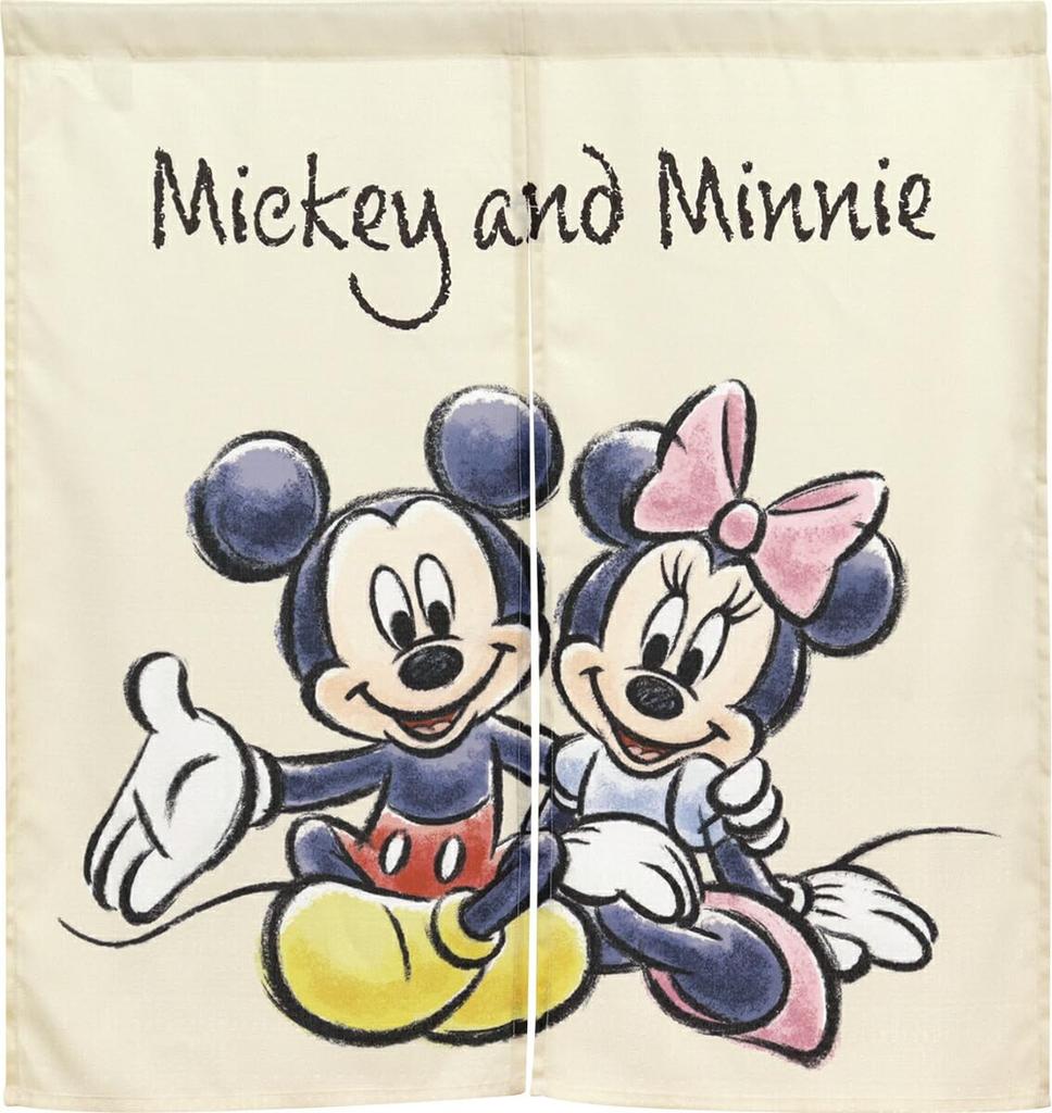 Noren Kobo Mickey Minnie Mouse Interior Disney Noren 85cm Wide X 90cm Room 27161 & Goods, Goods, Curtain, Long, Full-Stitched, Sketch, Curtain,