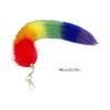 Squirrel Tail Shaped Pendant Cute Fluff Stuffed Keychains Cute Plushs Ornaments