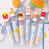 Fast Food Themed 10-Color Ballpoint Pen French Fries Burger Topper Designs Multi-Color Writing Tool for Journaling And Notes