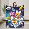 Loopy Pettys Crongs Eddys Pobys Cartoon Fuzzy blanket Pororos Throw blanket for  Sofa Bedding Lounge 200x150cm Bedspreads