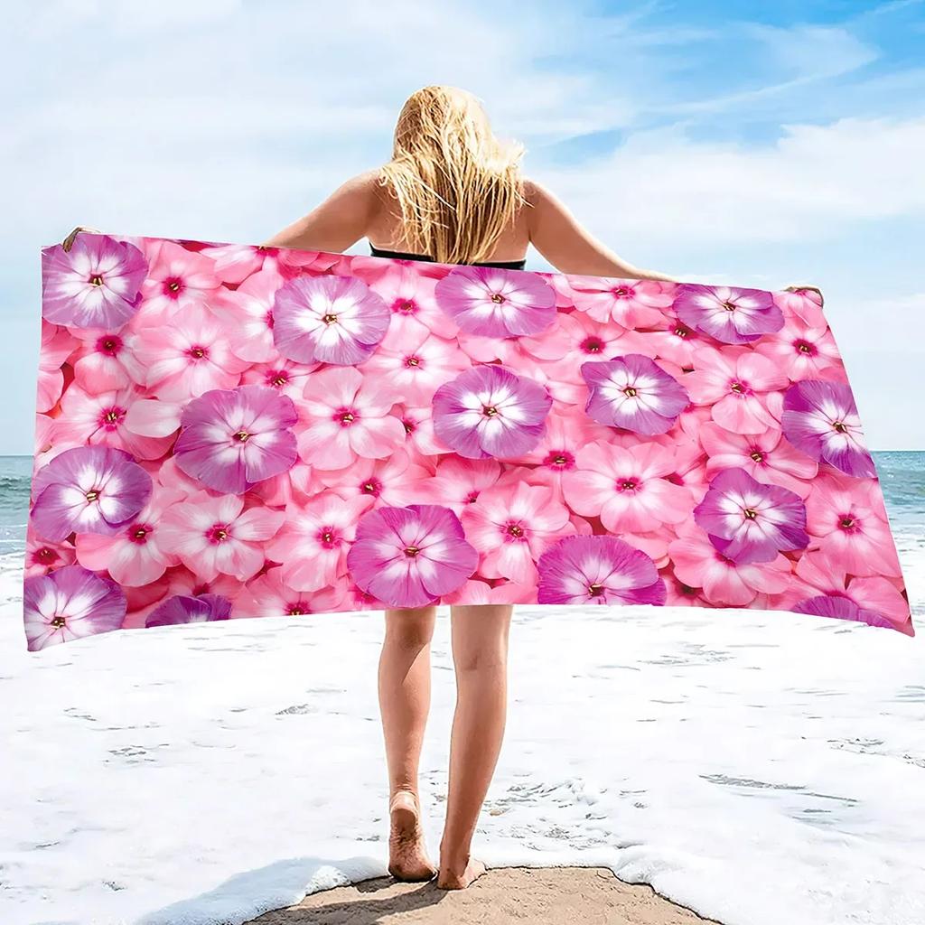Boho Blume Mikrofaser Sandfreies Strandtuch Dünn Schnelltrocknend Super Saugfähig Übergröße Groß Leichtgewichtige Handtücher Ultra Saugfähig