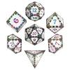Cusdie DND Metal Solid Dice Dragon Pattern 7Pcs D4-D20 Polyhedral Dice Set for D&D Role Playing Game Pathfinder Board Games