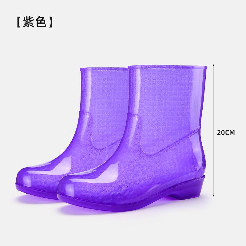 No lining quick-drying rain shoes women's short non-slip water shoes outer wear short rain shoes adult no mesh rain boots rubber shoes