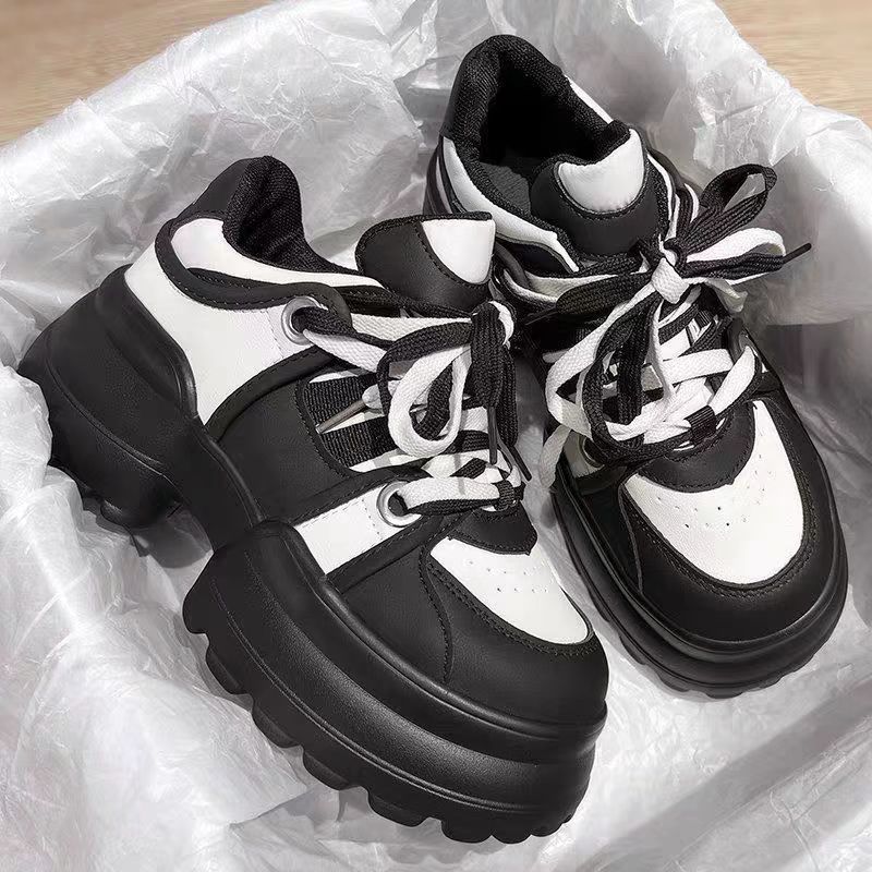 

Black dad shoes women s shoes new spring small height increase versatile platform sneakers 40 чёрный