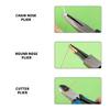 3Pcs Chain Nose Pliers Jewelry Crafting Pliers Steel Texture Hand Tool Professional Jewelry Pliers Suitable for Crafting