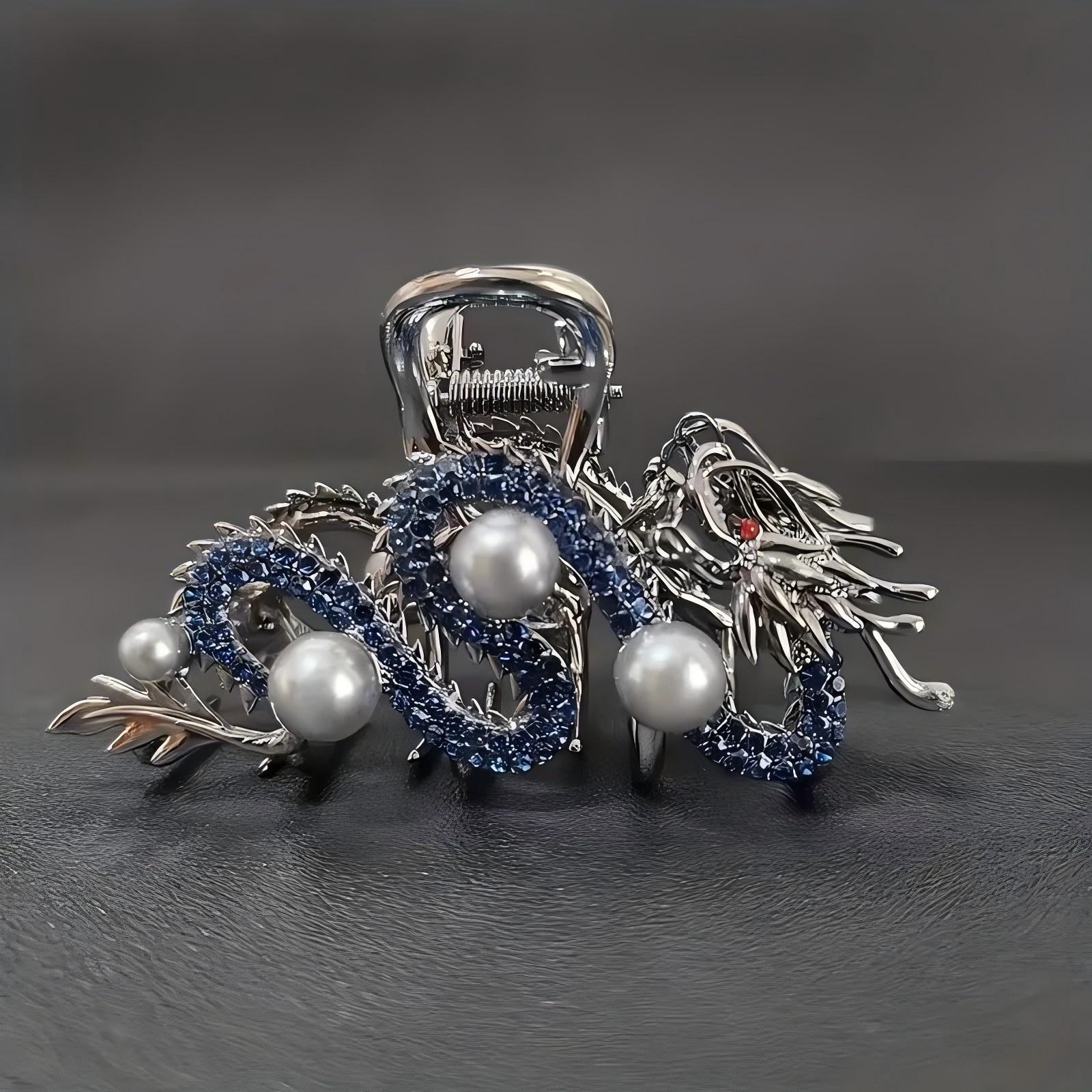

1pc Luxury Elegant Women s Dragon Shaped Hairpin Artificial Pearl Daily Hairstyle Accessories Jewelry Hair Grab Hair Accessories