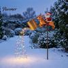 Solar Santa Watering Can Lights Light, Christmas Garden Stake Outdoor Decorative LED Pathway Light for Festive Front Yard Lawn Patio Decor Energy