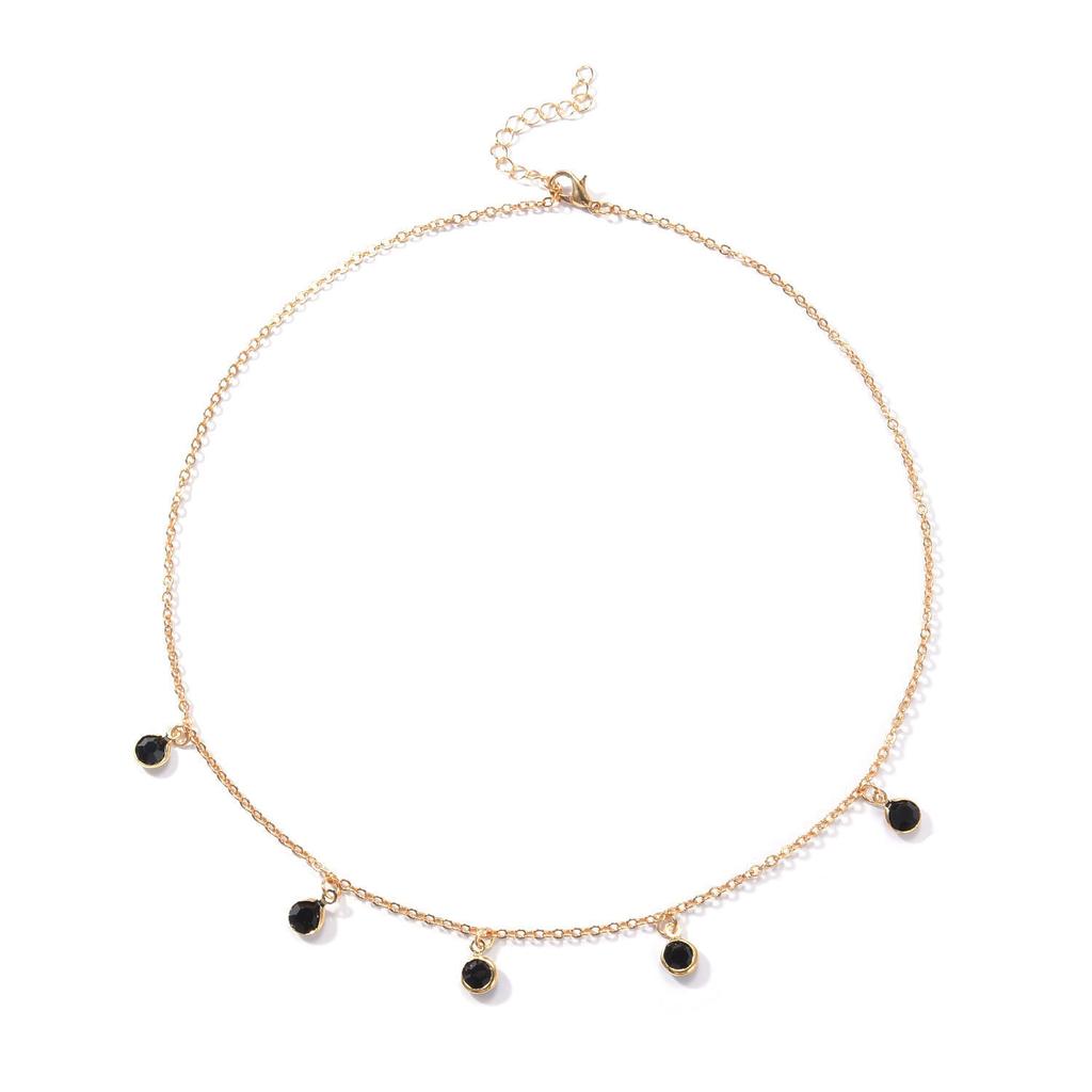 Europe, America, Simple Double-layer Stacked Back Chain Love Necklace Female, Harajuku Hip-hop Peach Heart Necklace