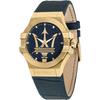 Potenza Gold Quarzuhr mit Lederarmband R8851108035