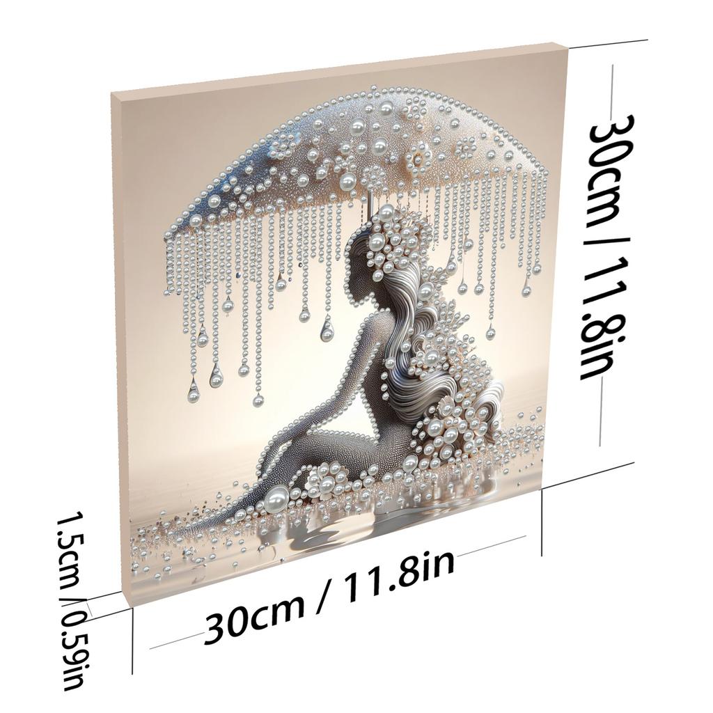 Kompletní 5D malířské sady s diamantovou výšivkou pro dospělé Elegantní dáma Křišťálová malba kamínky pro domácí dekoraci stěny Umělecký dárek 30x30cm