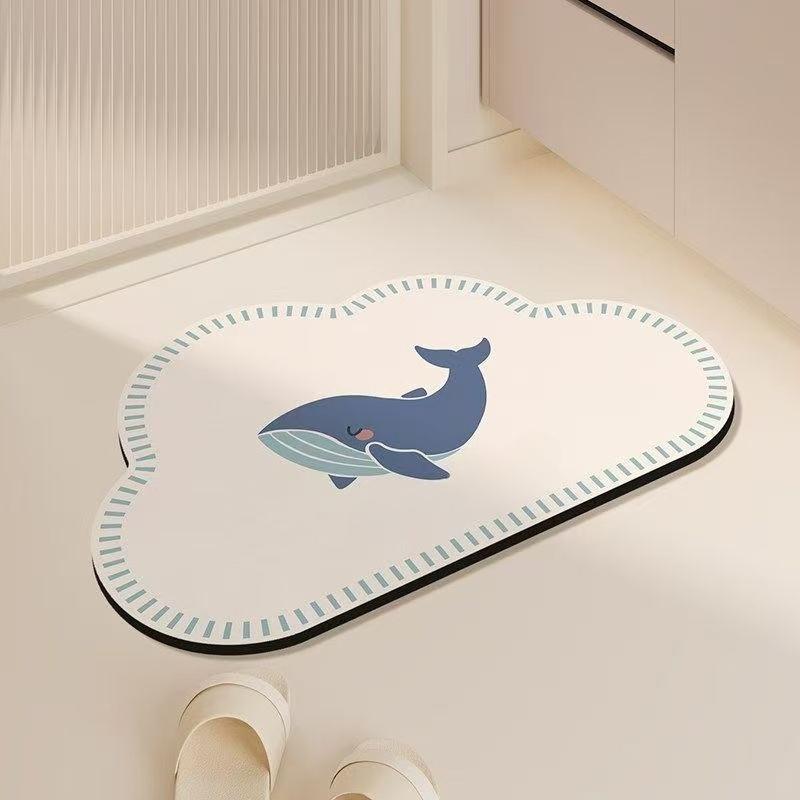 Tappetino assorbente in terra di diatomee per porta del bagno tappetino per WC tappeto per pavimento del WC tappeto per WC