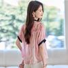 Tie-dye printed short-sleeved shirt women's summer new loose fashion contrasting color thin design top
