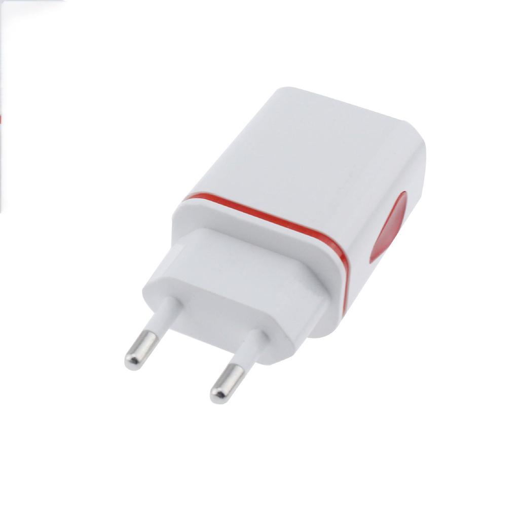 5V 2.1A EU Plug Dual USB Charger Waterdrop Design Travel Home Office Adapter Smart Fast Wall Charger for IPhone Samsung Smartphones Tablets