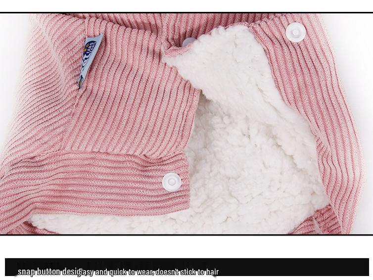 Thickened Autumn/Winter Puppy Corduroy Cotton Jacket - Teddy Pet Clothes