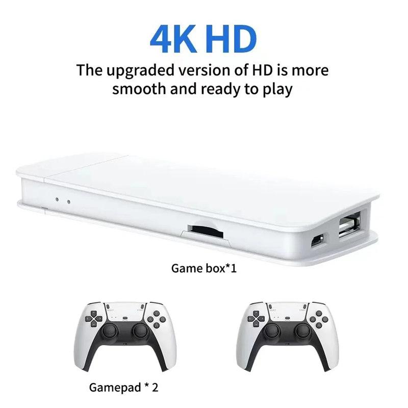 M15 Game Stick Mini TV Handheld Game Console Wireless Gamepads Video Game 64G 20000+ Retro Game HD Output Two-player for PS1 Etc MIT