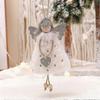 Festive Angel Doll Ornaments for Christmas Tree, Plush Hanging Decor, Multi-Color, 3 Pieces