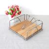 Rustic Style Flat Napkin Holder Metal Kitchen Square Paper Box Countertop Table Tissue Paper Dispenser
