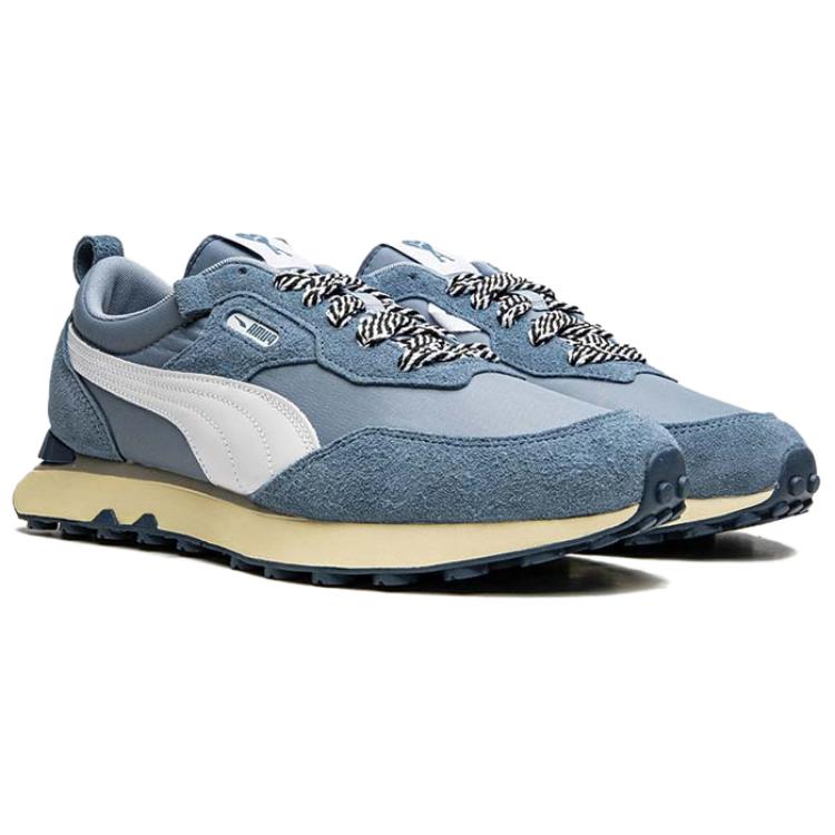 AMI X Puma Rider FV Stellar Faded Denim Unisex Sneakers Blue White 386668-01