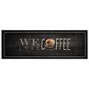 Tapis de cuisine lavable texte Coffee 60x180 cm velours