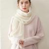Women's 100% Pure Cashmere Hollow Knitted Scarf - Warm & Fashionable for Autumn/Winter