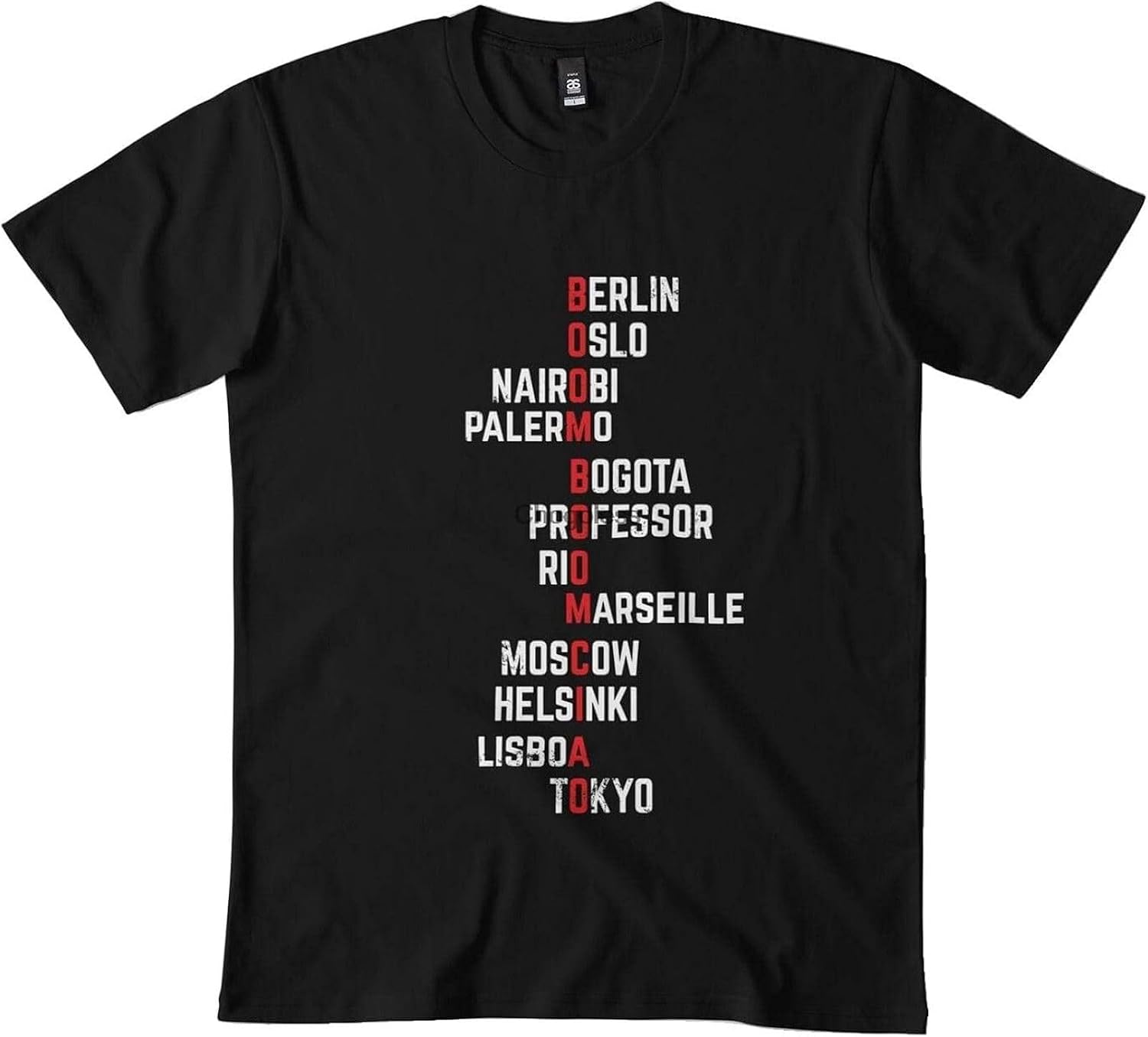 Boom Boom Ciao Money Heist Funny Acronim Men T Shirt bl M чёрный