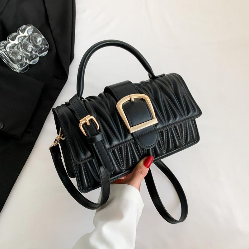 Модная Ретро Сумка-Тоут Черная Бежевая Хаки Оранжевая Розовая Зеленая Для Женщин Black