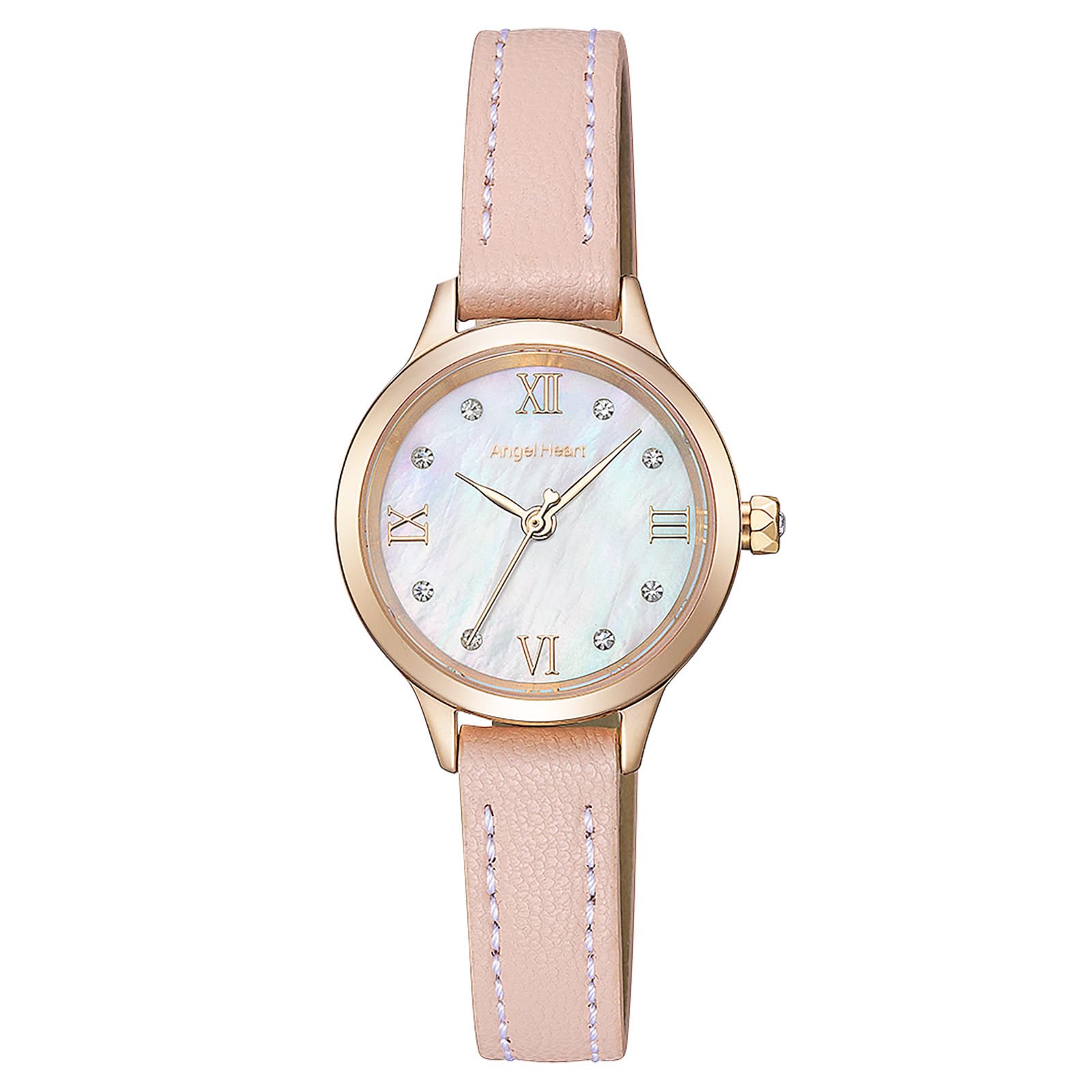 Twinkle Time Solar 3 ATM Water Sapphire White [AngelHeart] Watch, Powered, Resistant, Crystal, Mother-of-Pearl Dial, TTN25P-PKC-N, Women s [Authentic]