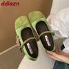 Fashion Female Shallow Footwear Round Toe Women Ballet Flats Shoes Casual Soft Fashion Buckle Strap Ladies Mary Janes Flats Shoes