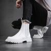 Men's Chelsea Boots Fashion Boots Cowhide Autumn and Winter New Martin Platform Outdoor Leisure Mid Tube Wenzhou