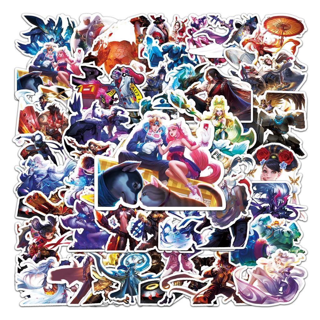 50 Bilder von Graffiti Personalisierte Wettbewerbsfähige Peripherie Kreative DIY Skateboard Wasserbecher PVC Kofferaufkleber