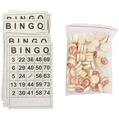 40 bingo karet + 75 šachových figurek neopakují se bingo karty BINGO karty digitální dětská zábavní hra