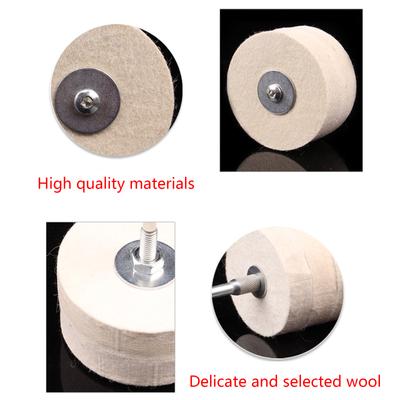 2Inch Compressed Wool Fabric QC Disc Grinder Polishing Buffing Pads Wheels Fine Polishing Tool for Jewelry Processing