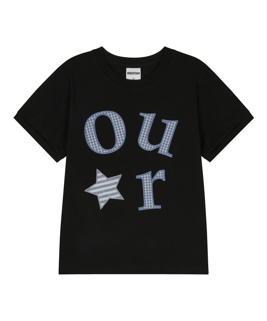 Awoseiawo Our Logo Applique Ringer Tee Black