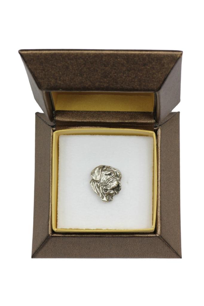 Dogue de Bordeaux, Französische Mastiff, Bordeauxdogge - Hunde-Brosche in einer Geschenkbox, eleganter Anstecker, Revers-Anstecker für Jacke der Marke Art-Dog