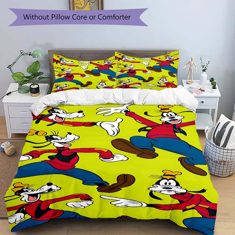 3pcs Goofy Pattern 1 Cover+2 Pillowcases, Pillow Inserts Not Included, Machine Washable, All-Season Use, Teen and Adult Rooms123