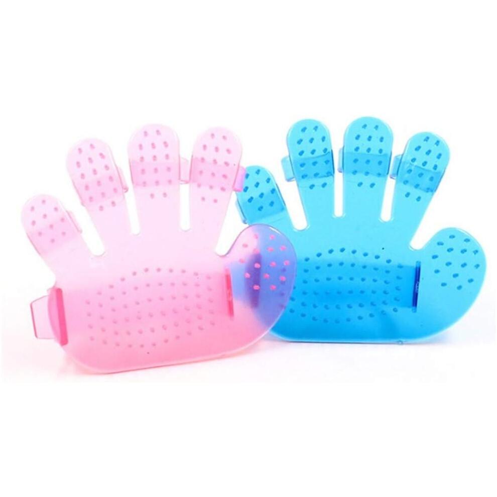 Grooming Glove for Dogs and Horses, Pink Pet Massage Brush for Labradoodle, Easy Clean Soft Rubber Material