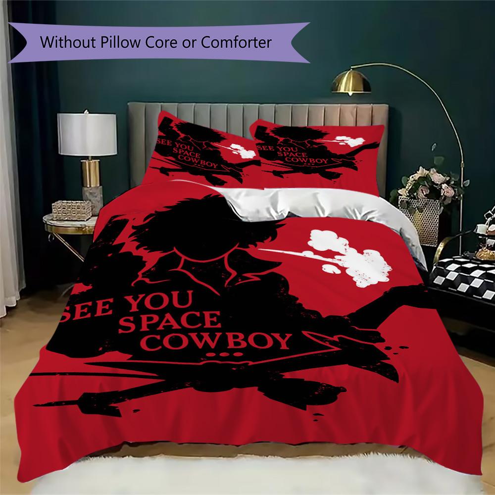 Cowboy Bebop Pattern Bedding,Quilt Set Quilt Cover Pillowcase Home Birthday Gift (1*duvet cover+2*pillowcase,without core)SSJT0917313