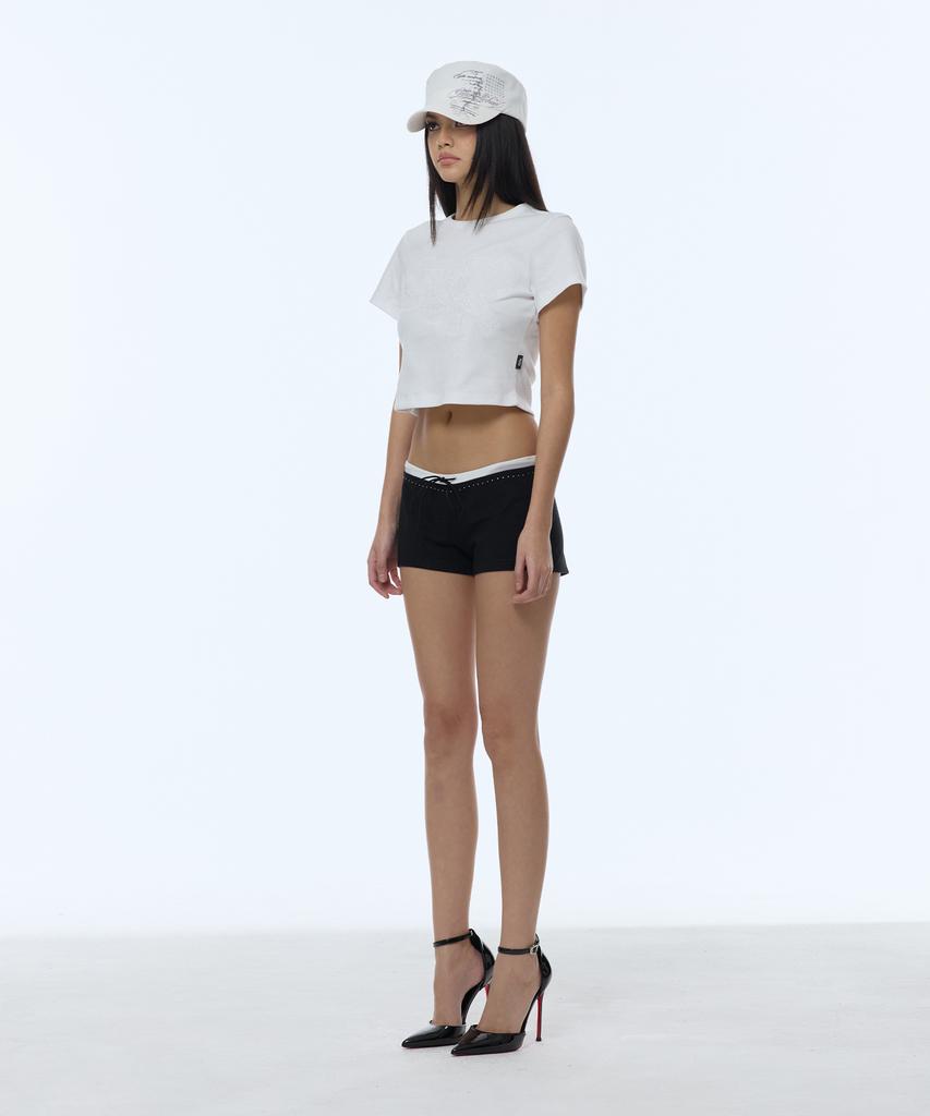 Gillaakaibeu G&R Logo Crop Top_White