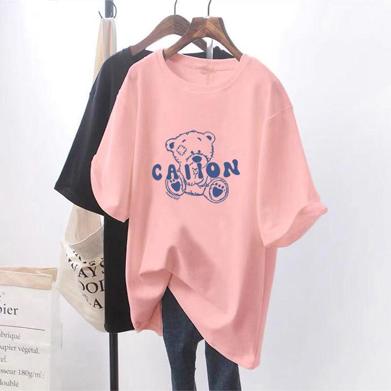 Summer Slim Fit Mid-Length Breastfeeding T-Shirt - Stylish Short Sleeve Top for Moms