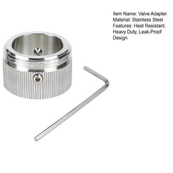 Stainless Steel Radiator Valve Adapter with Hex Wrench Screws Universal Leak-Proof Snap-On Metal Radiator Valve Connector Fitting Kit