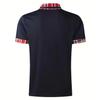 Men’s everyday casual short-sleeved polo shirt with a solid-colour patch pocket design