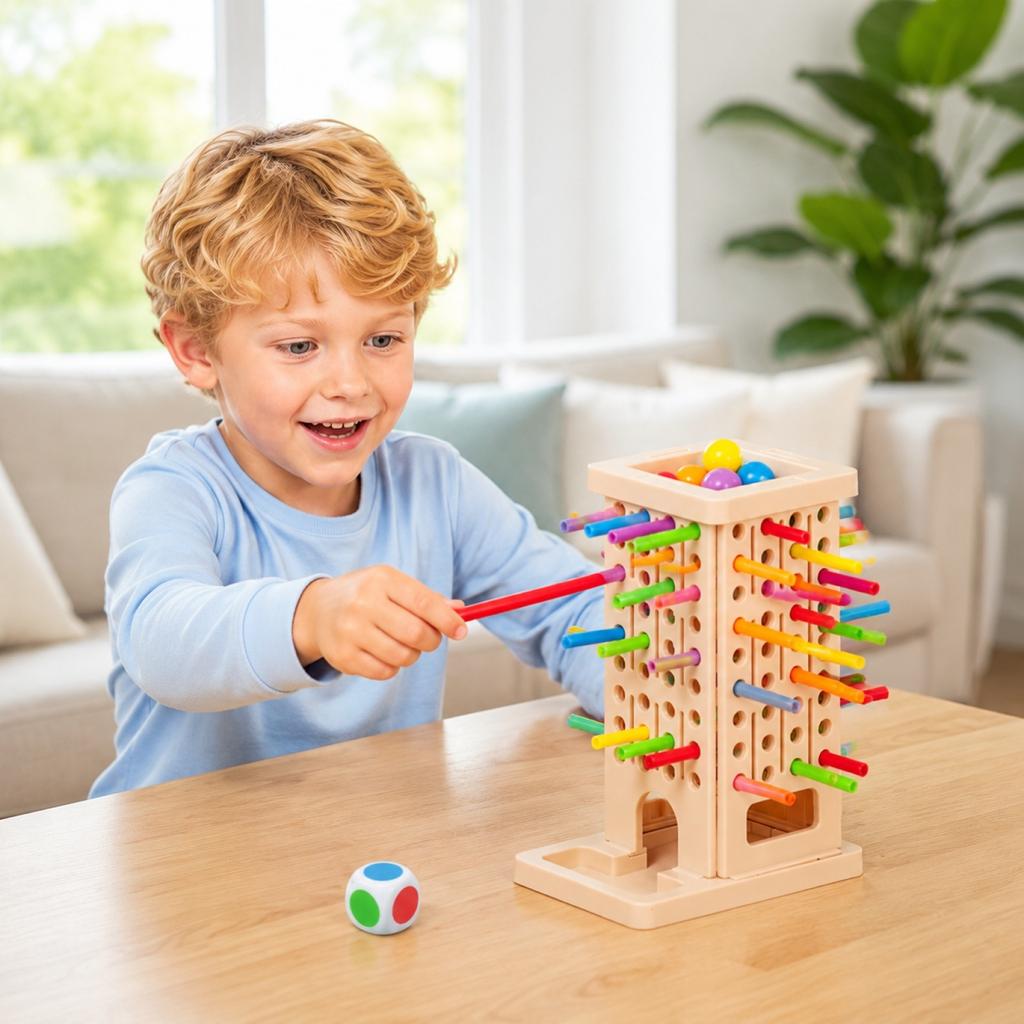 Kids Balancing Stick , Fun Stacking Challenge Toys for Children, Family Board for Ages 3 and Up