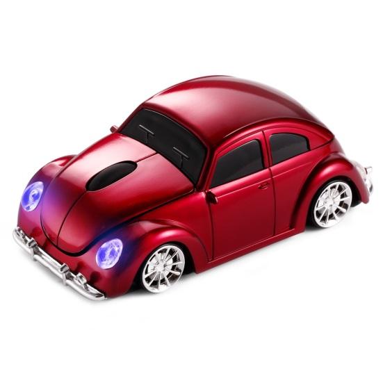Cartoon Mini Car Wireless Mouse Ergonomics Cozy Grip 1000 DPI Plug-Play Mute Optical Mouse Battery Powered Laptop Tablet Mouse