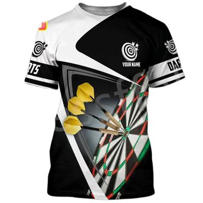 Bar Entertainment Darts Club Fun Indoor Sports Summer Men 3D Harajuku Print Loose Casual Daily Crewneck Short Sleeve T-shirt Top